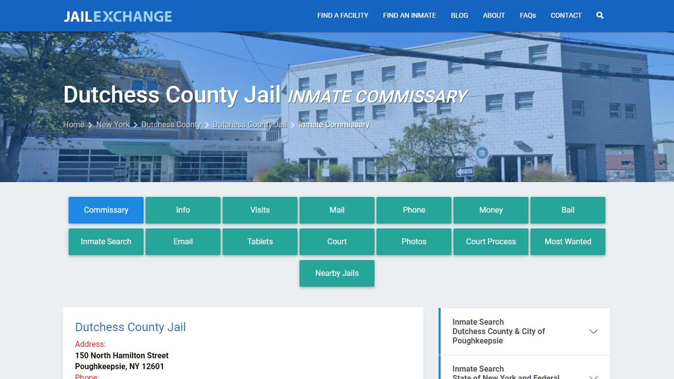 Inmate Commissary, Care Packs - Dutchess County Jail, NY